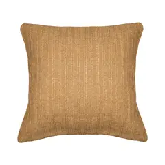 VADELL - Cojín de rafia beige con tejido de líneas rectas de 45 x 45 cm