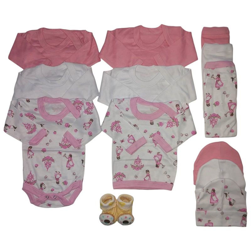 GENERICO - Pack 13 Piezas 3/6 Meses mas Pantuflita Temática