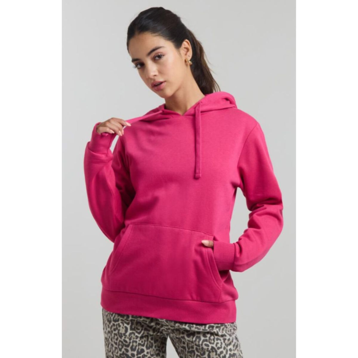 LIKE SHOP - Polerón Canguro Mujer Algodón Bolsillo Verano Colores 7537