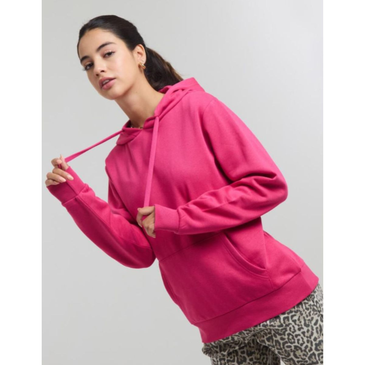 LIKE SHOP - Polerón Canguro Mujer Algodón Bolsillo Verano Colores 7537