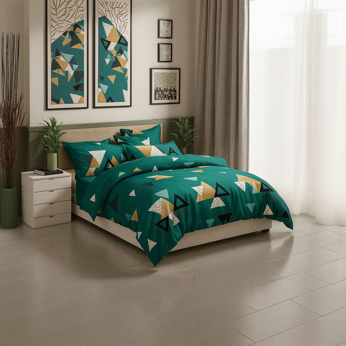 ARMONIA - Set De Sábanas Premium King 800 Hilos Algodón Multicolor