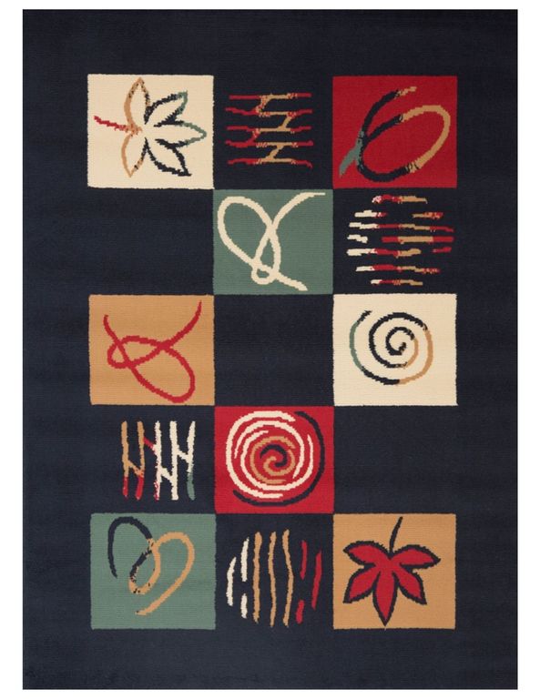 Alfombra Amapola Negro 150x200