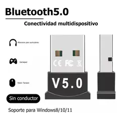 GENERICO - Adaptador Transmisor Receptor Bluetooth 5.0 Usb Notebook Pc