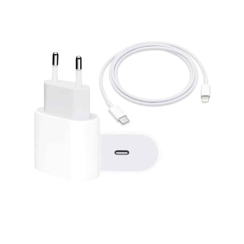 GENERICO - Cargador de Carga Rápida 20W con Cable Lightning para iPhone