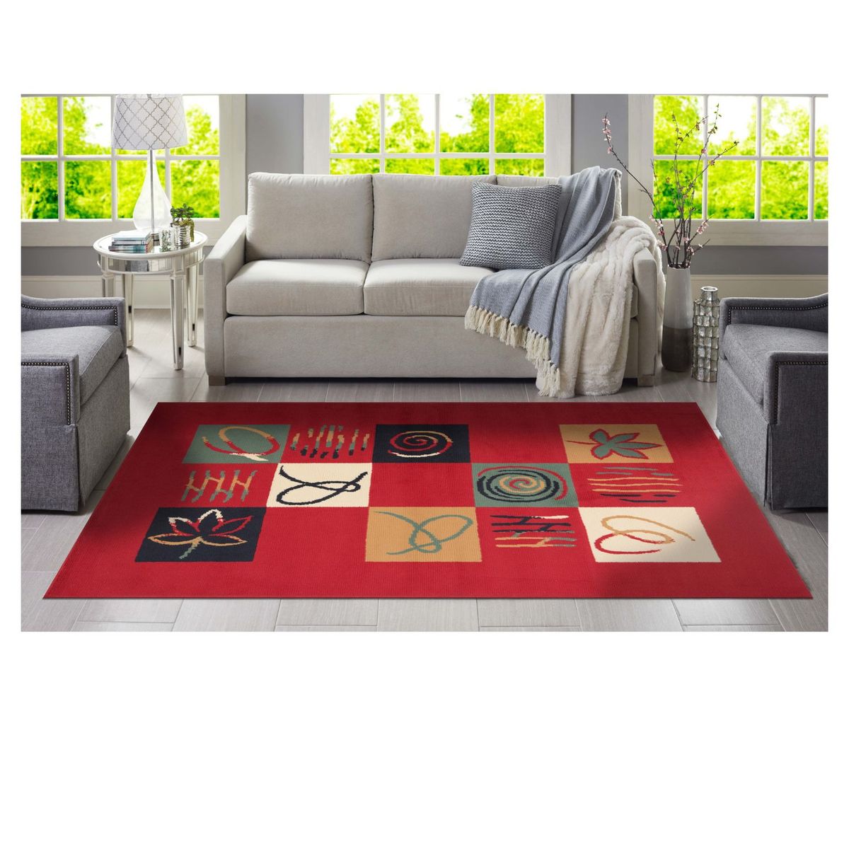 CANNON - Alfombra Amapola Rojo 150x200