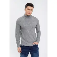MPROPIA - Sweater Hombre Tejido Algodon Cuello Alto Colores 7211
