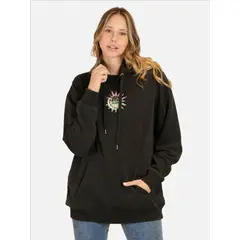 MAUI AND SONS - Poleron Canguro Moon Negro Mujer - Negro