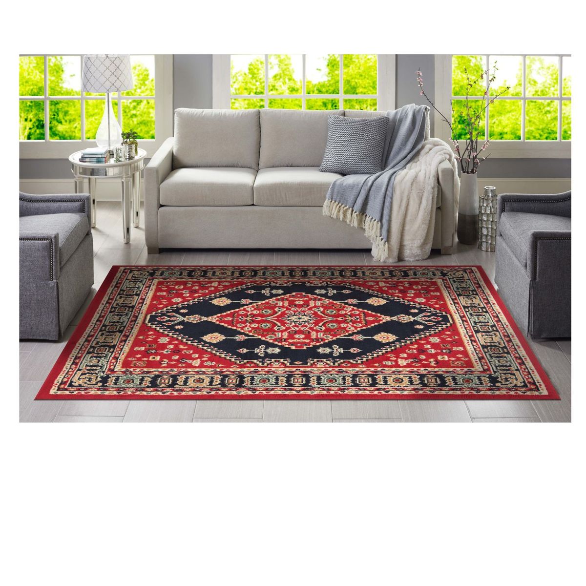 CANNON - Alfombra Azalea Negro 133x180