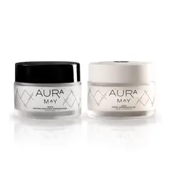 AURA MAY - Set Skincare Cremas Hidratante Dia Noche con Acido Hialuronico