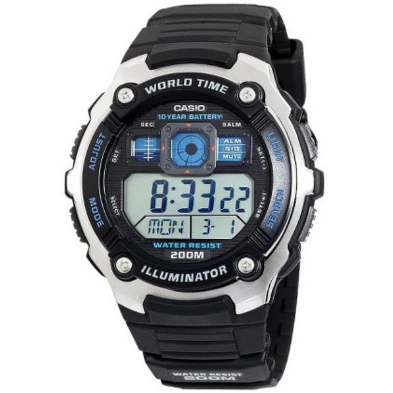 CASIO - RELOJ CASIO AE2000W-1AV HOMBRE WORLD TIME SUMERGIBLE 200M
