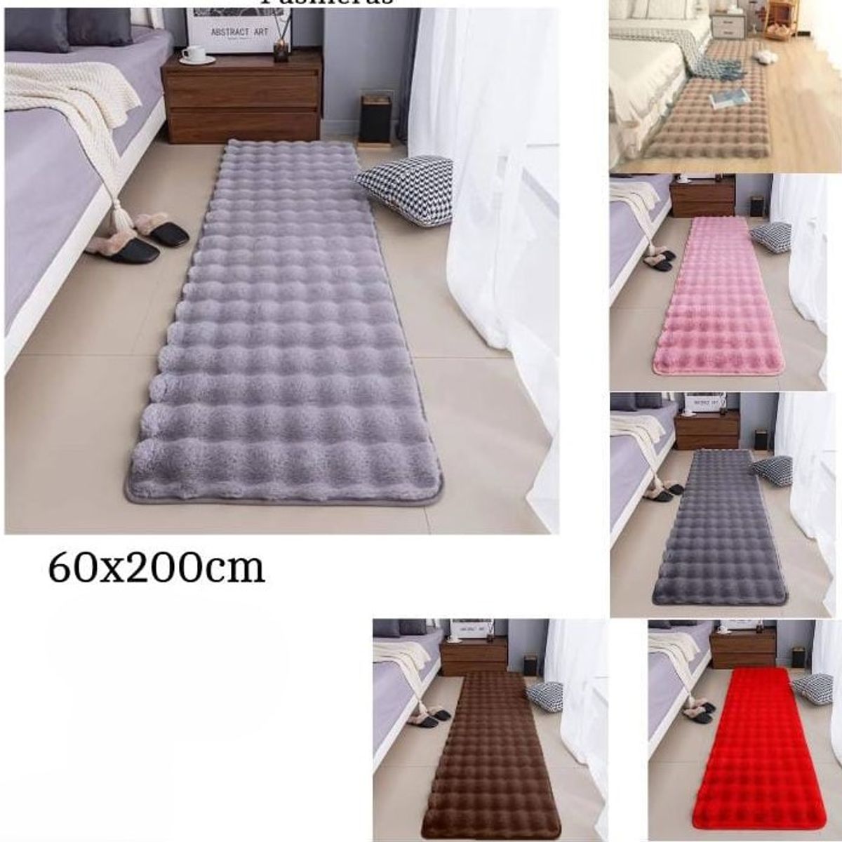 GENERICO - BELLA ALFOMBRA LUJOSA TERCIOPELO BURBUJAS DE PIEL DE CONEJO SINTETICA