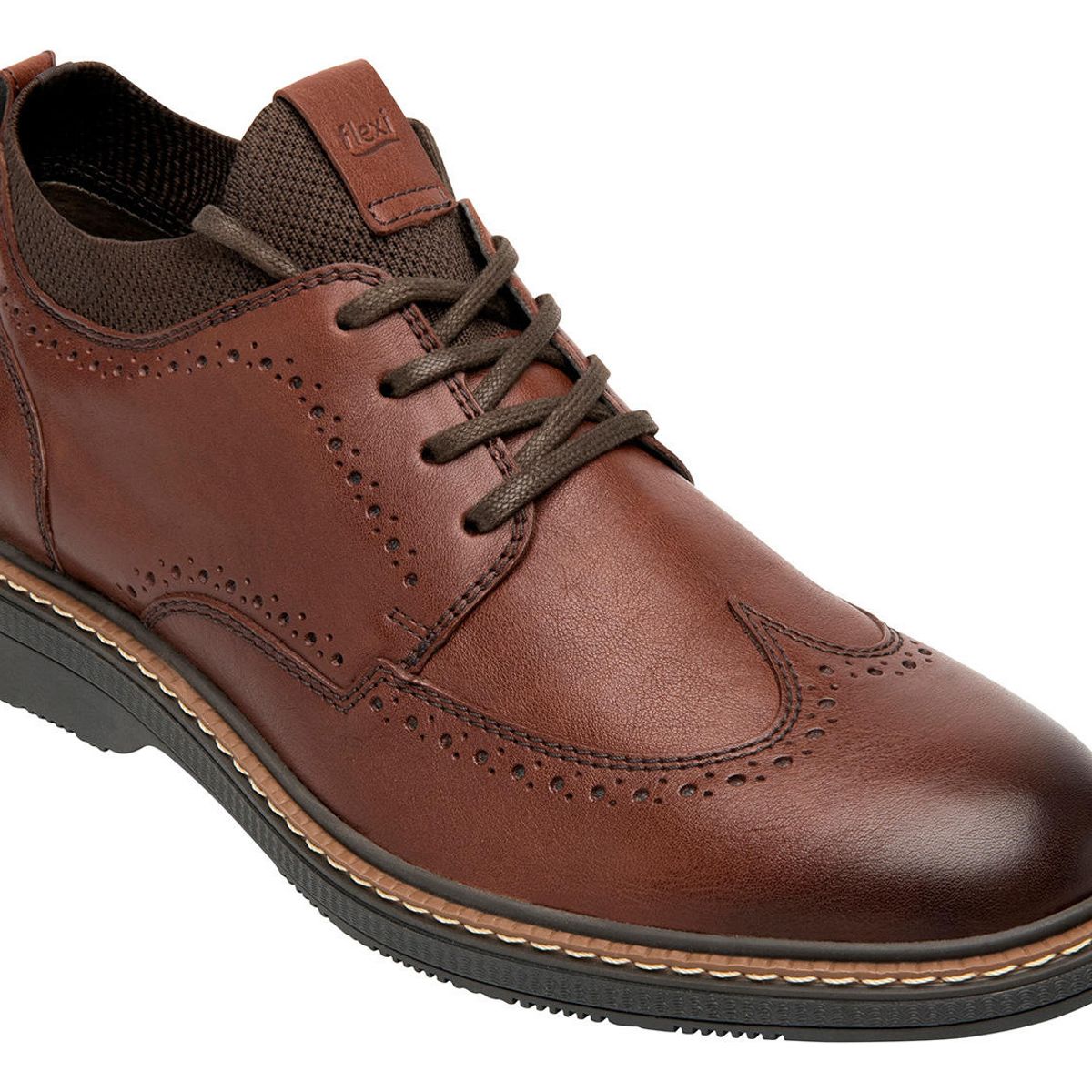 FLEXI - Zapato Hombre Cuero Okan Café Flexi