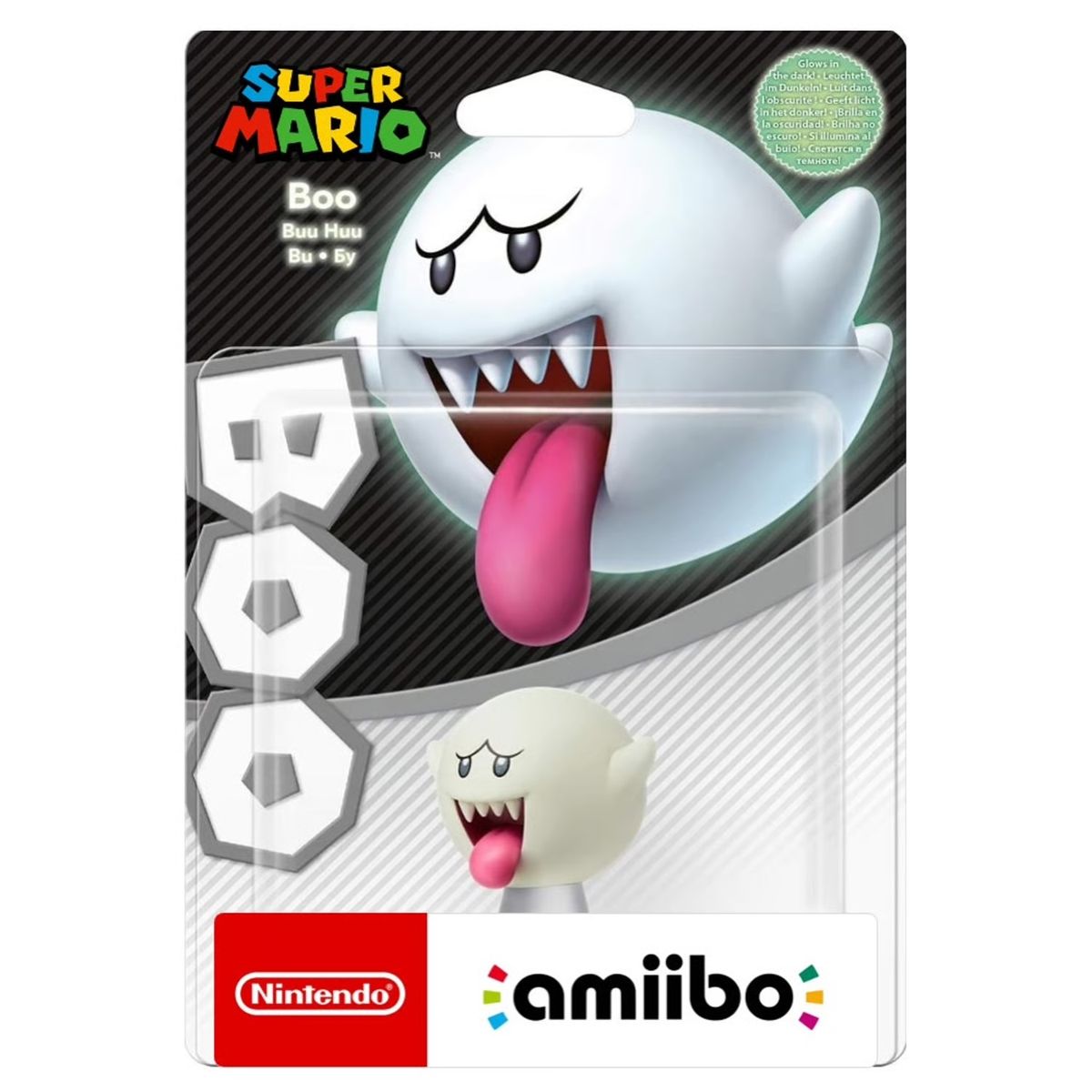 NINTENDO - Figura Amiibo - Boo - Brilla en la Oscuridad