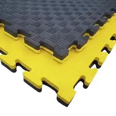 SCORE FIT - Tatami 100 cm x 100 cm x 3 cm Negro/Amarillo