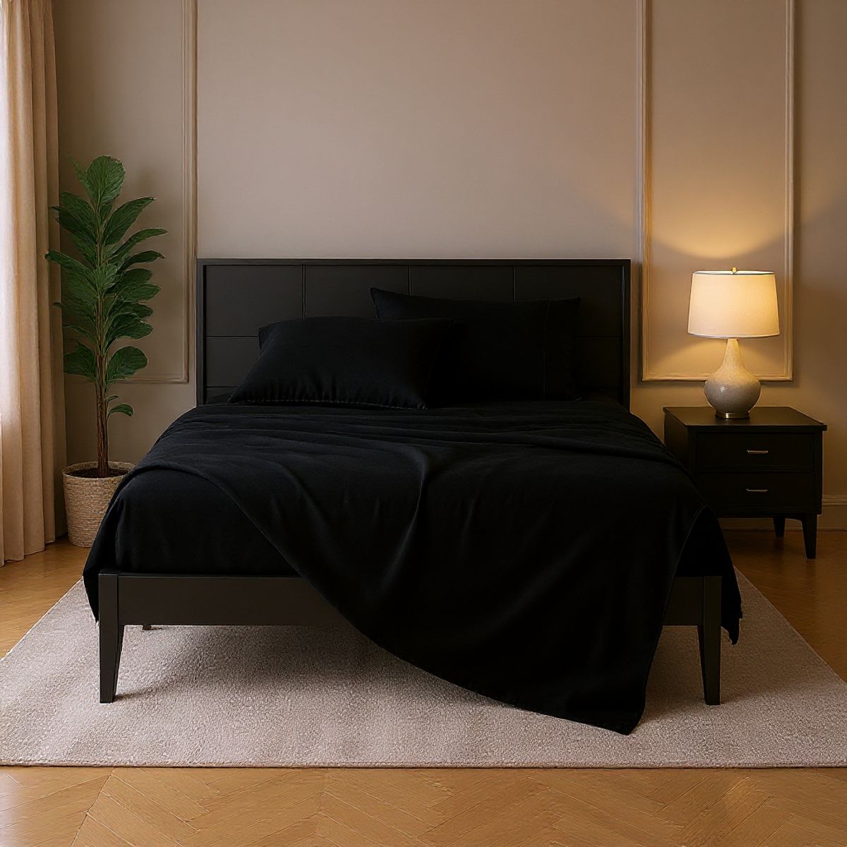 ARMONIA - Juegos de Sábanas 2 Plazas 800 Hilos Lisas Suaves