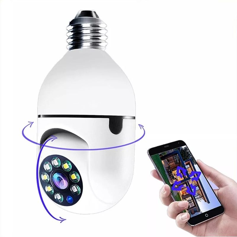 GENERICO - Camara Ip Ampolleta Motorizada 360° E27 Vision Nocturna