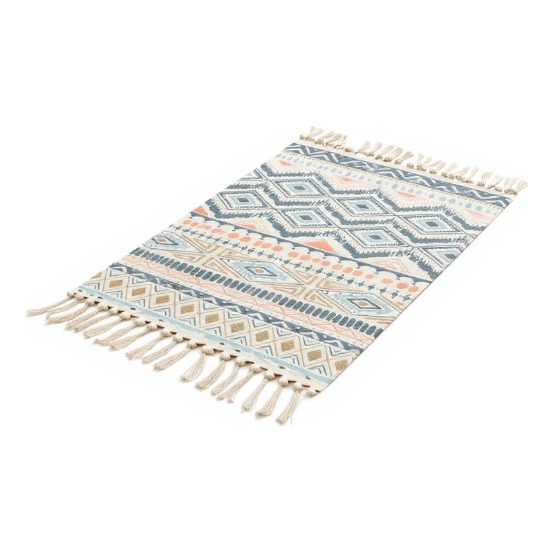GENERICO - Bajada De Cama 60 x 90 cm Lino Con Diseño Étnico 629