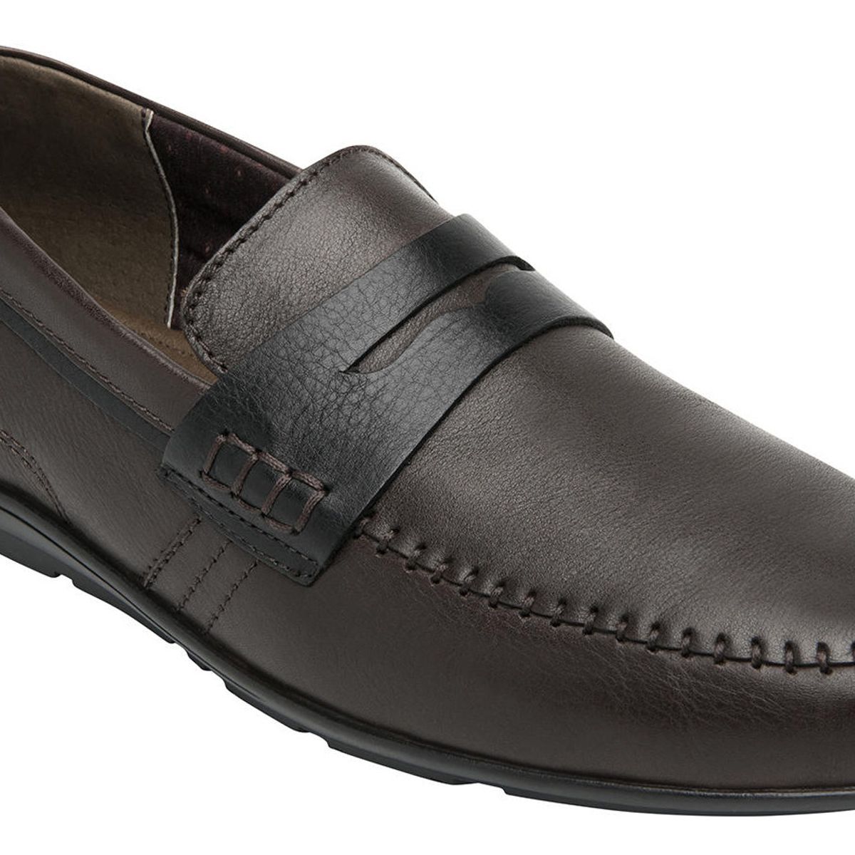 FLEXI - Mocasín Hombre Cuero Cos Café Osc. Flexi