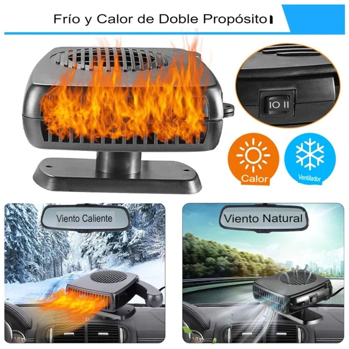 GENERICO - Calentador de Auto 2 en 1