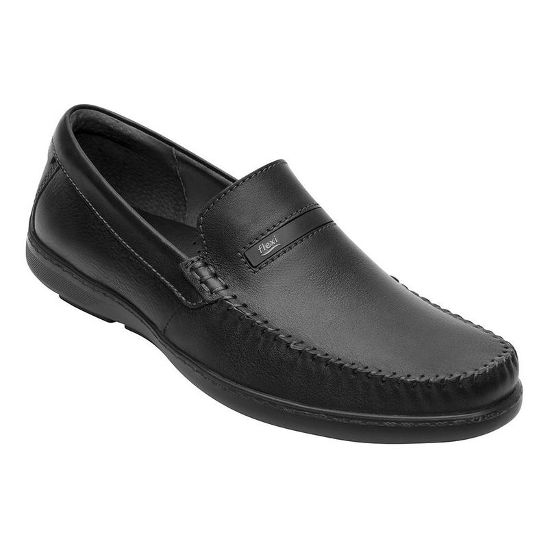 FLEXI - Mocasín Hombre Cuero Barbados Negro Flexi