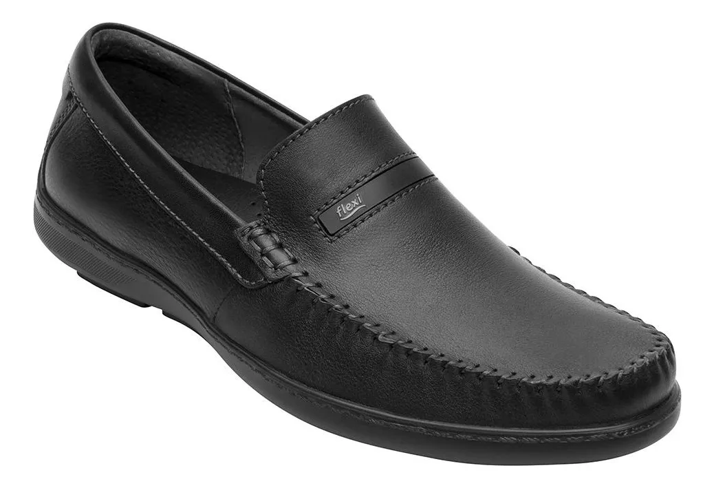 Mocasín Hombre Cuero Barbados Negro