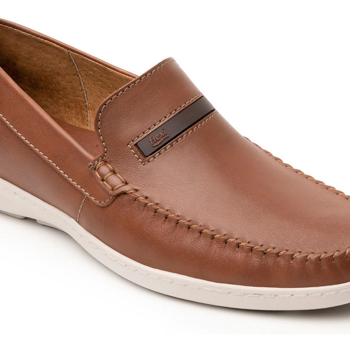 FLEXI - Mocasín Hombre Cuero Barbados Café Flexi