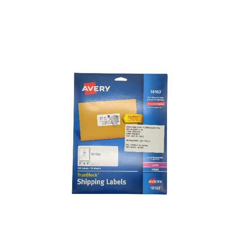 GENERICO - etiquetas adhesivas 5x10cm 100u compatibles con Avary18163