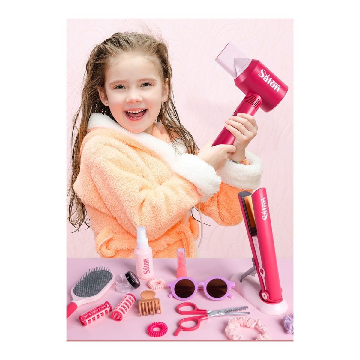 BABYLUNA - Set De Juguete Salón De Belleza Y Maquillaje 47 Piezas