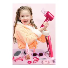 BABYLUNA - Set De Juguete Salón De Belleza Y Maquillaje 47 Piezas