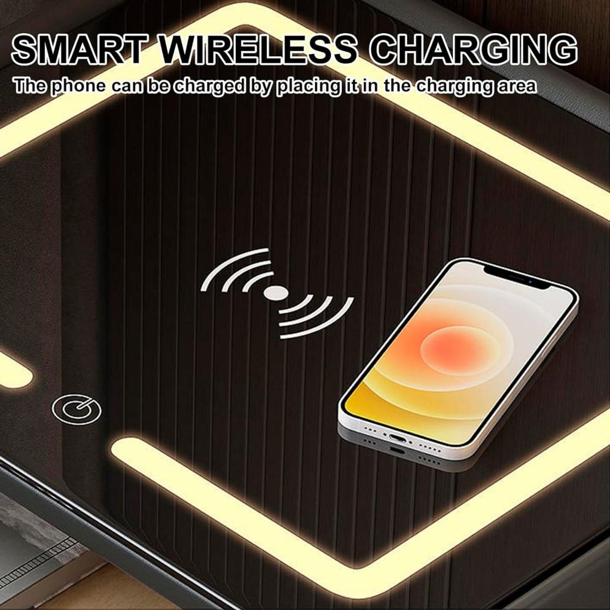 DETODOYMAS - Velador con cargador inalambrico LED y parlantes Chic Home