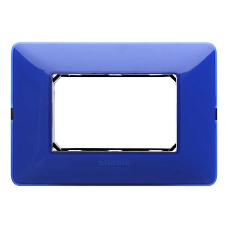 BTICINO - Placa 3 M Color Cobalto C/soporte Bticino Matix SAM4803CBUF