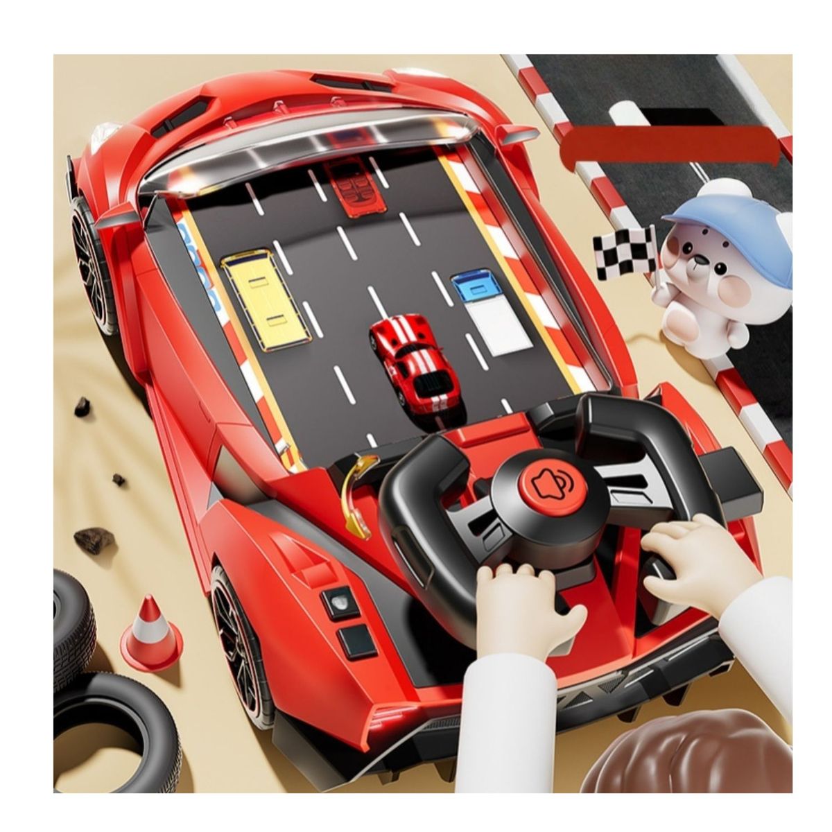 BABYLUNA - Juego Carrera De Autos Con Luces Y Sonido Estilo Lamborghini