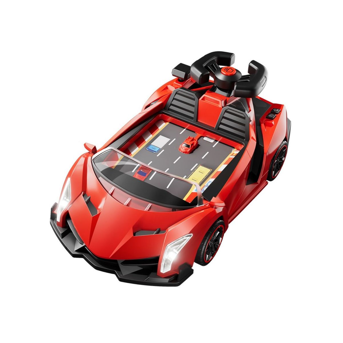 BABYLUNA - Juego Carrera De Autos Con Luces Y Sonido Estilo Lamborghini