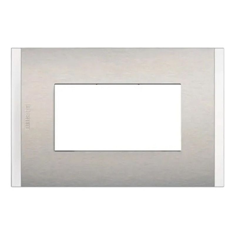 BTICINO - Placa 3 Modulos Metal Aluminio  Bticino Mobile AF5S3MN