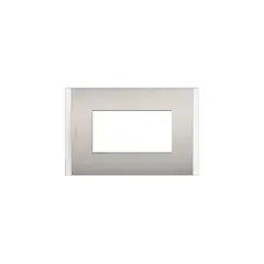 BTICINO - Placa 3 Modulos Metal Aluminio Mobile AF5S3MN