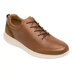 FLEXI - Zapatilla Hombre Cuero Hika Café