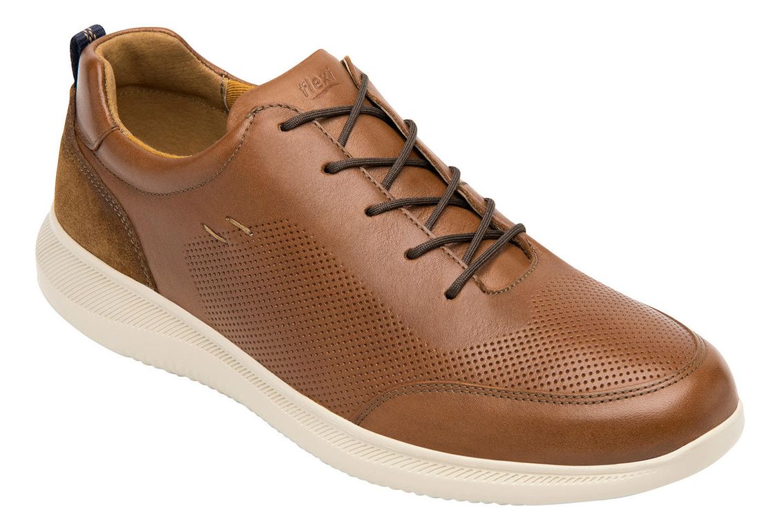 Zapatilla Hombre Cuero Hika Café