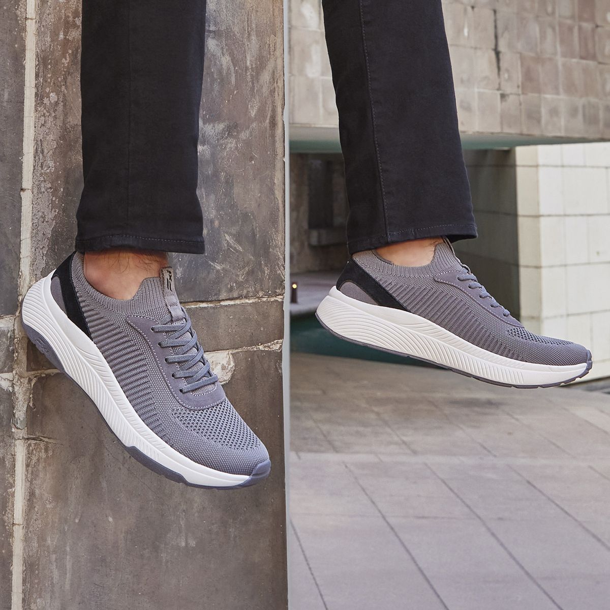 FLEXI - Zapatilla Hombre Colby 418901 Gris Flexi