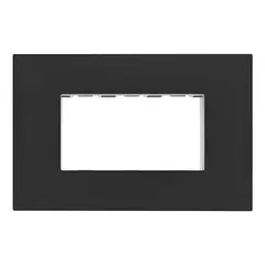 BTICINO - Placa 3 Modulos Nobile Black Con Soporte AF5S3NG