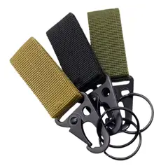 EKOL TACTICA MILITAR - Llavero Mosquetón Táctico Militar Sist Molle Velcro