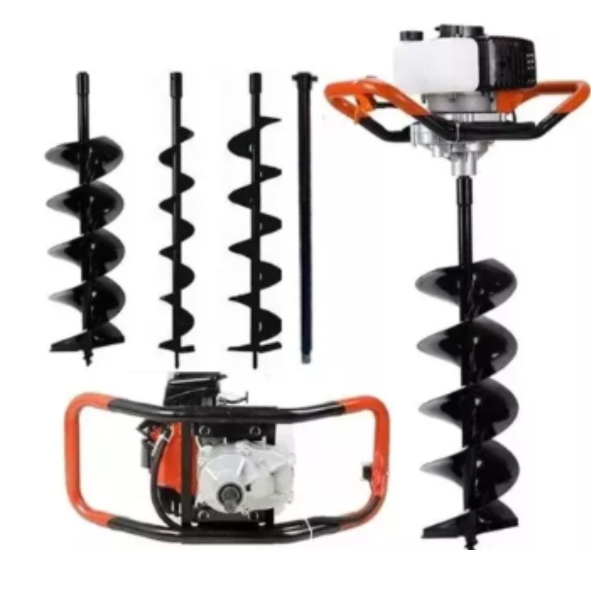 GENERICO - Barreno Ahoyador 63cc + 3 Brocas + Extesion - Profesional Japon.