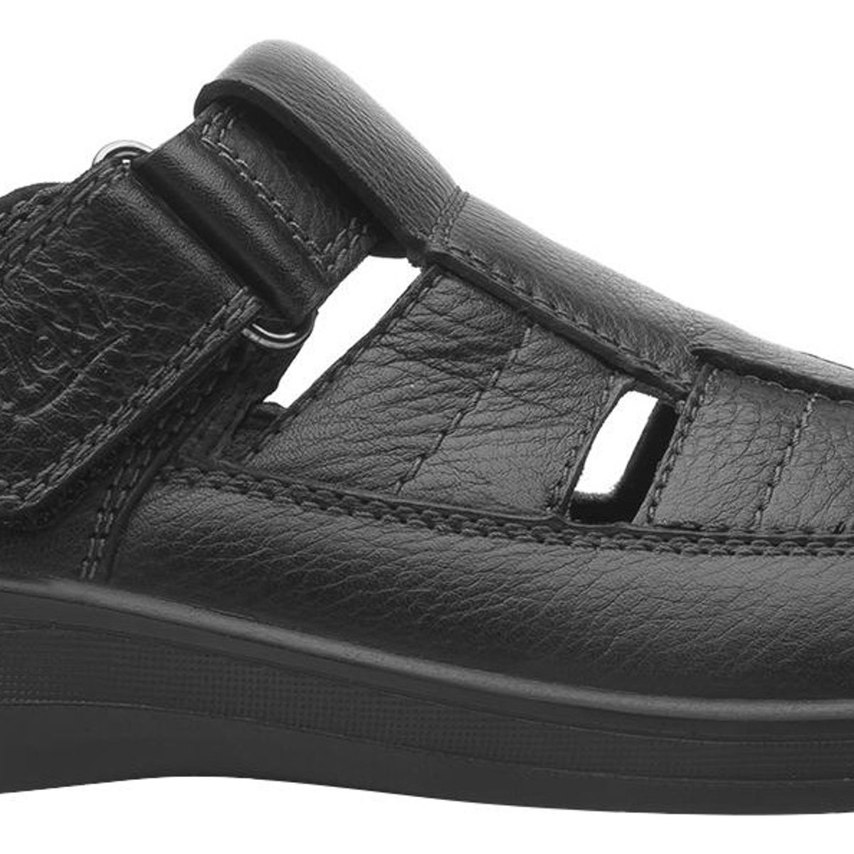 FLEXI - Sandalia Hombre Cuero Santiago Negro Flexi