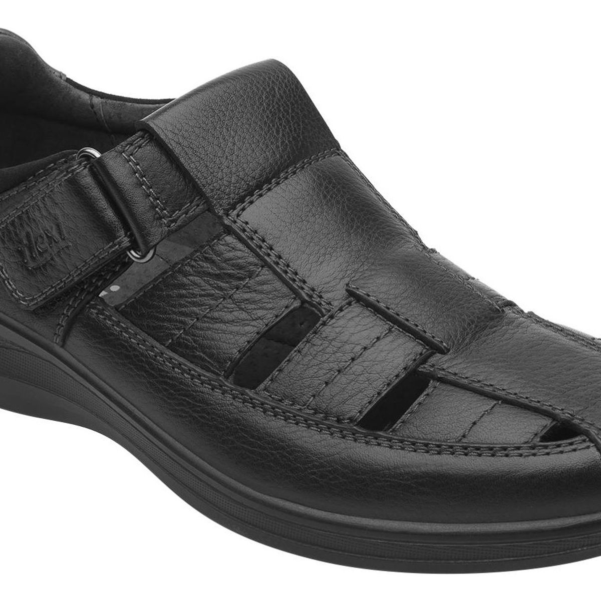 FLEXI - Sandalia Hombre Cuero Santiago Negro Flexi