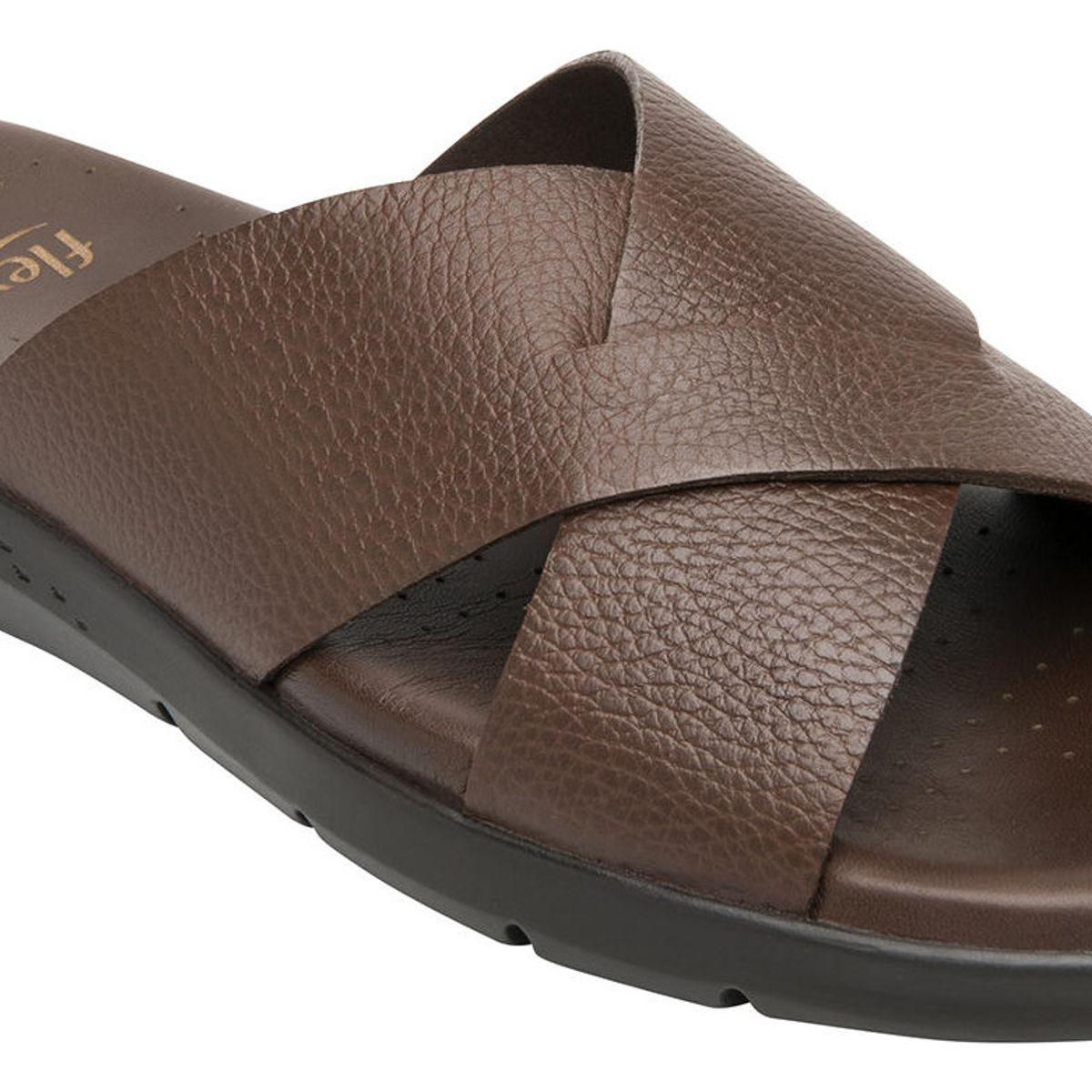 FLEXI - Sandalia Hombre Cuero Odin Café Flexi