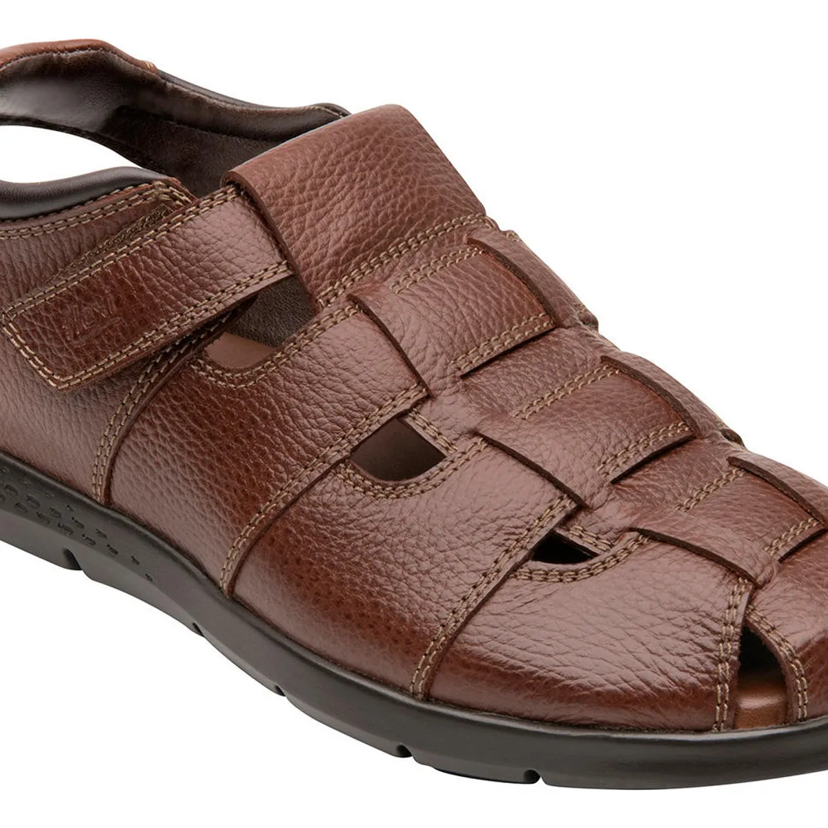 FLEXI - Sandalia Hombre Cuero Odin Café Flexi