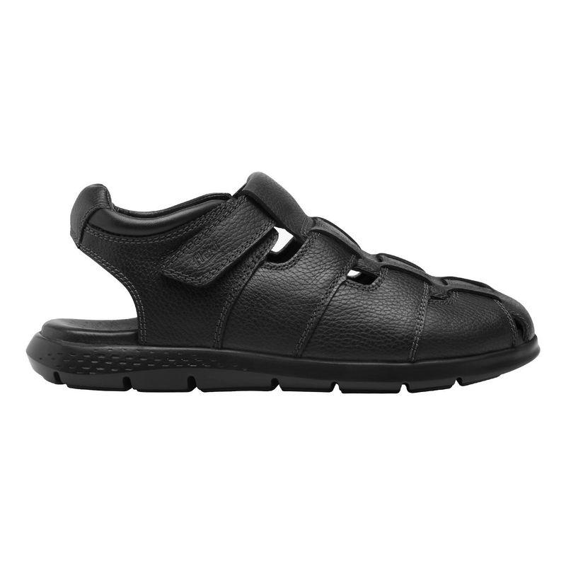 FLEXI - Sandalia Hombre Cuero Odin Negro Flexi