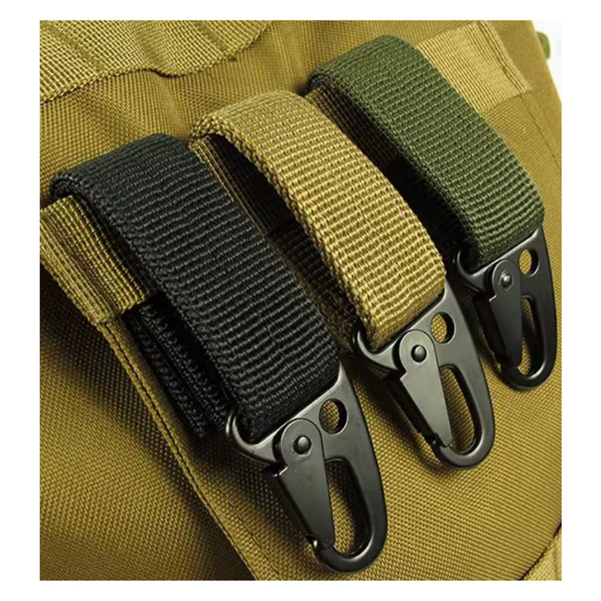 EKOL TACTICA MILITAR - Llavero Mosquetón Táctico Militar Sist Molle Velcro