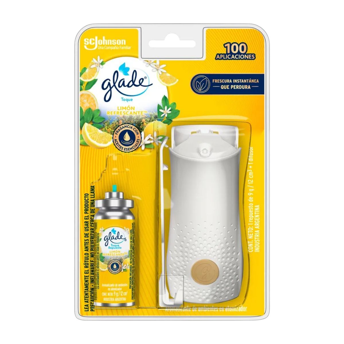 GLADE - Glade Toque Aparato + Repuesto 9g Aroma Limón Refrescante