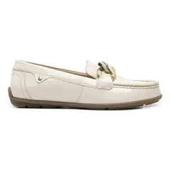 FLEXI - Mocasín Mujer Cuero Pamela 124304 Blanco Perla