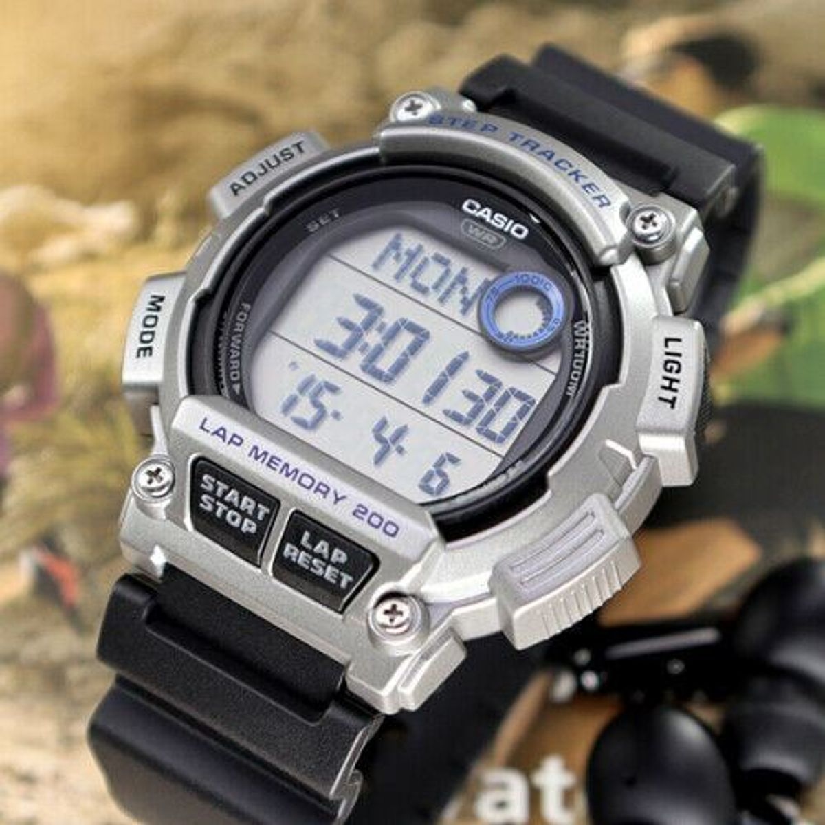 CASIO - CASIO WS2100H-1A2 HOMBRE STEP TRAKER  200 LAP SUMERGIBLE 100M